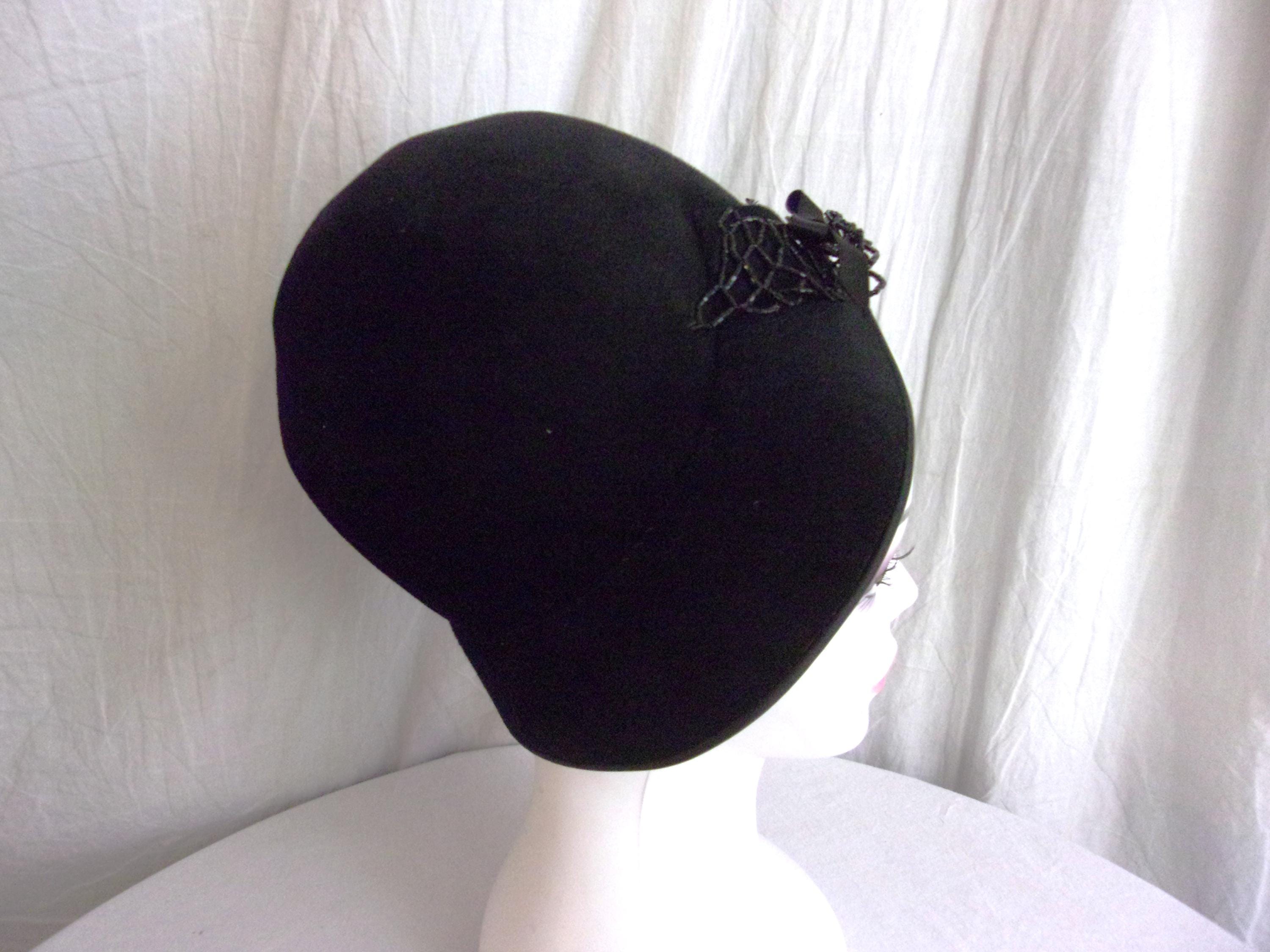 Dachettes Lilly Dache Satin Flapper Cloche Hat il_fullxfull.  main image 4
