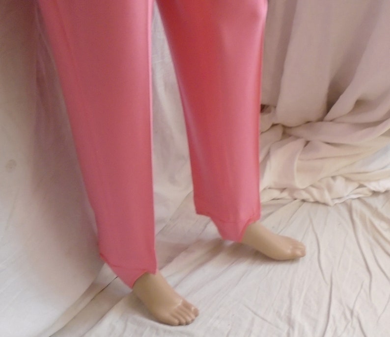 Vintage 1960s Pants Stirrup Pants Cigarette Pants NWT Deadstock Bright Pink image 6