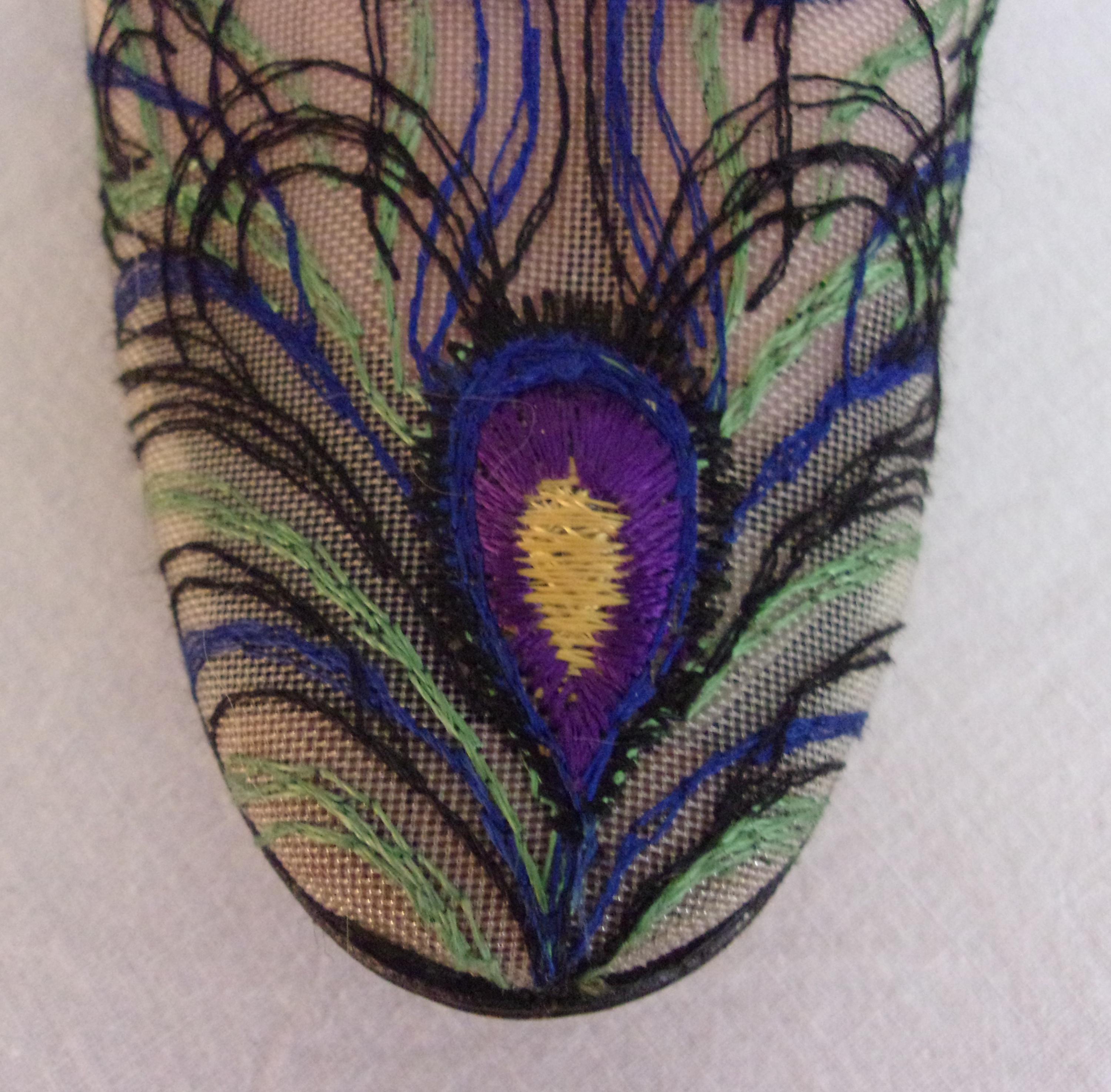 Escarpins Talons Hauts Peacocks Ivoire - Taille 9 US - Occasion - Tissu