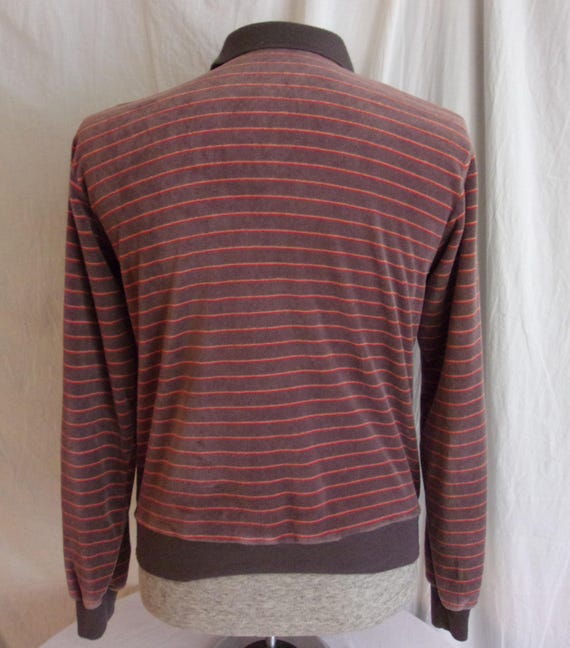 Vintage 1970s Shirt Surfer Jogger Pullover Velour… - image 3