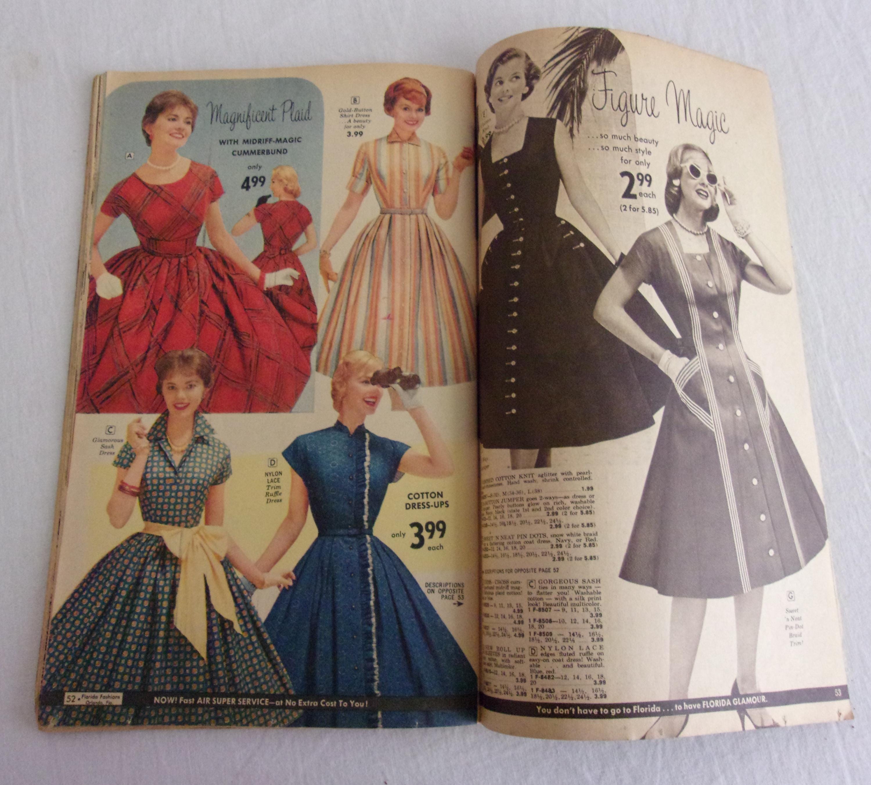 Vintage 1950s Catalog Women's Florida Fashions Rockabilly Clothing