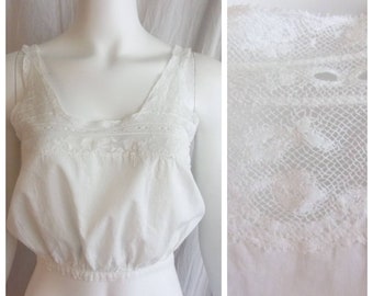 Vintage Camisole 1900s Gibson Girl Style Blouse Antique Lingerie XS
