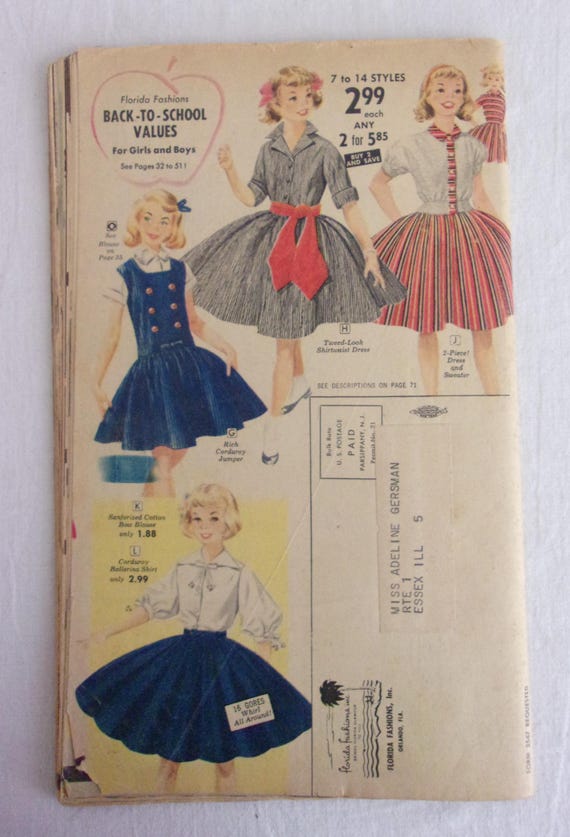 Vintage 1950s Catalog Women's Florida Fashions Rockabilly Clothing