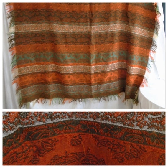 Antique Paisley Shawl 1860s Victorian Civil War Er