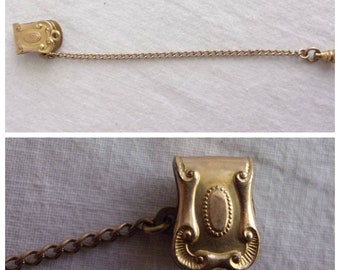 Vintage 1910s Watch Chain Gold Filled Edwardian Accessory