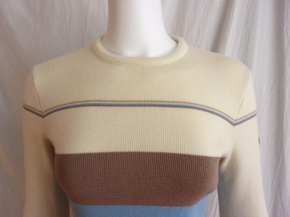 Vintage 1970s Sweater Striped Wool Pullover by Li… - image 7