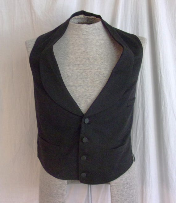Vintage Mans Vest Antique Victorian Wool Vest Date 1893 Gilded Age