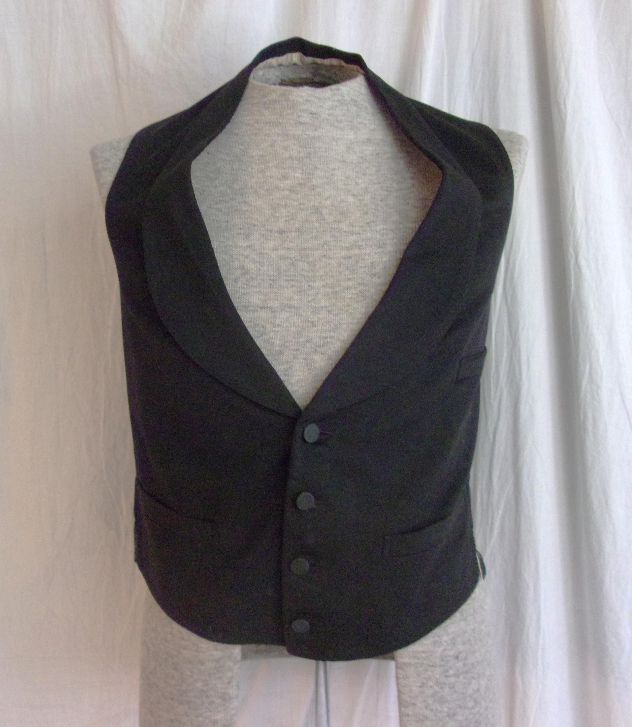 Vintage Mans Vest Antique Victorian Wool Vest Date 1893 Gilded Age