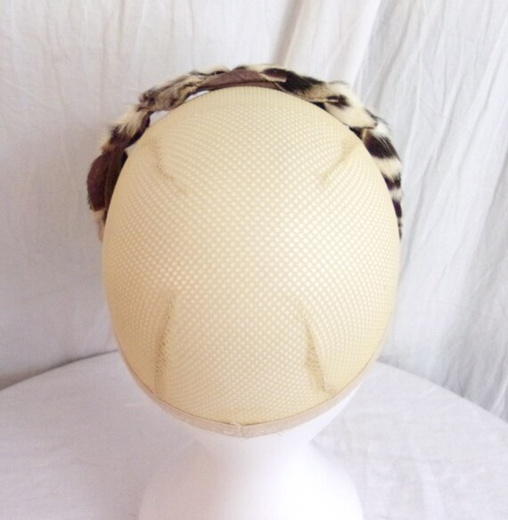 Vintage 1950s Headband Leopard Print Hair Accesso… - image 5