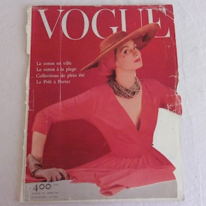 Vintage 1950s French Vogue Magazine June 1954 Complete Issue - Etsy