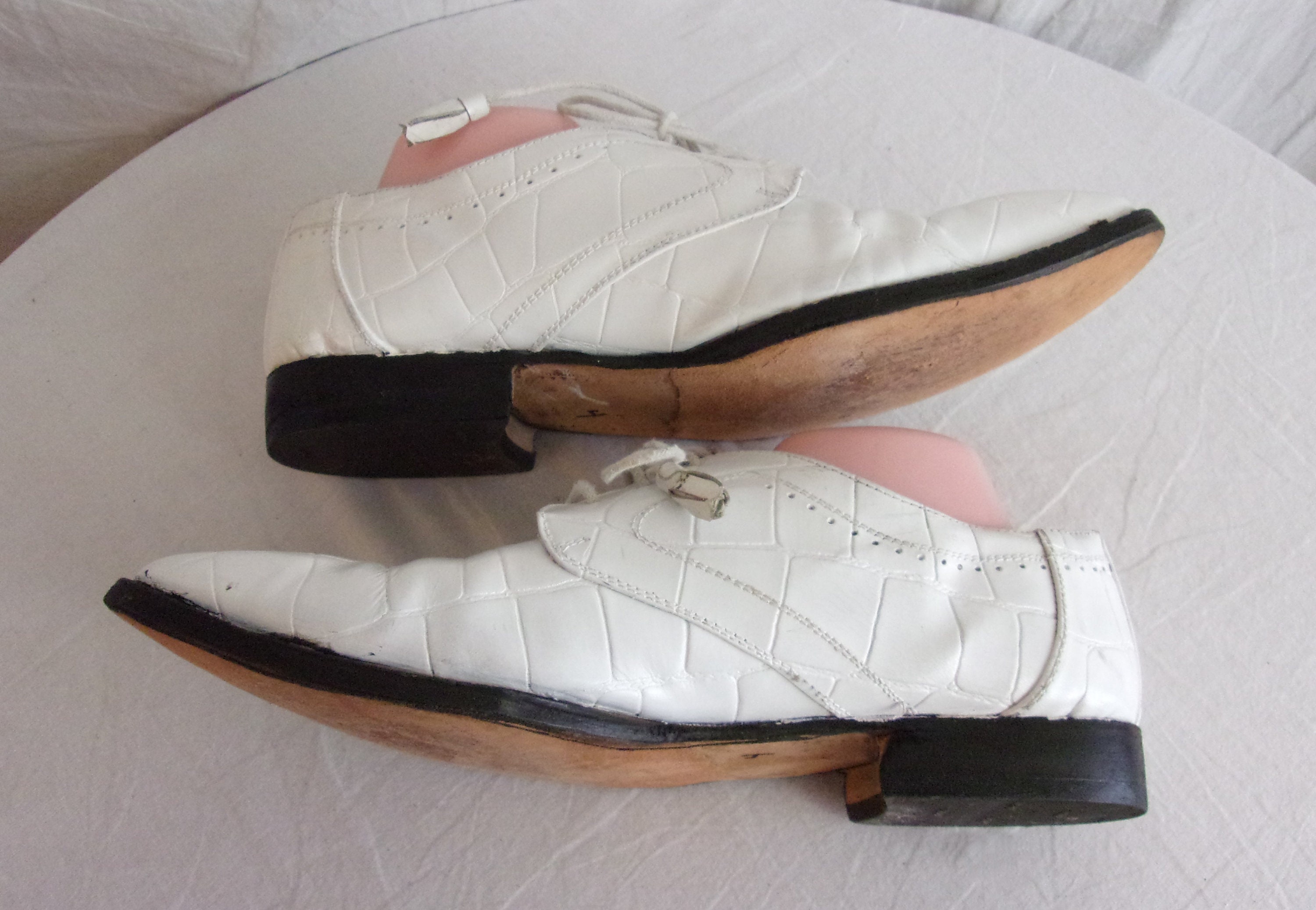 靴 90s-00s US Vintage Fade Leather Shoes Vintage 90's Y2K Era GBX Men's Brown Leather Shoes 045444