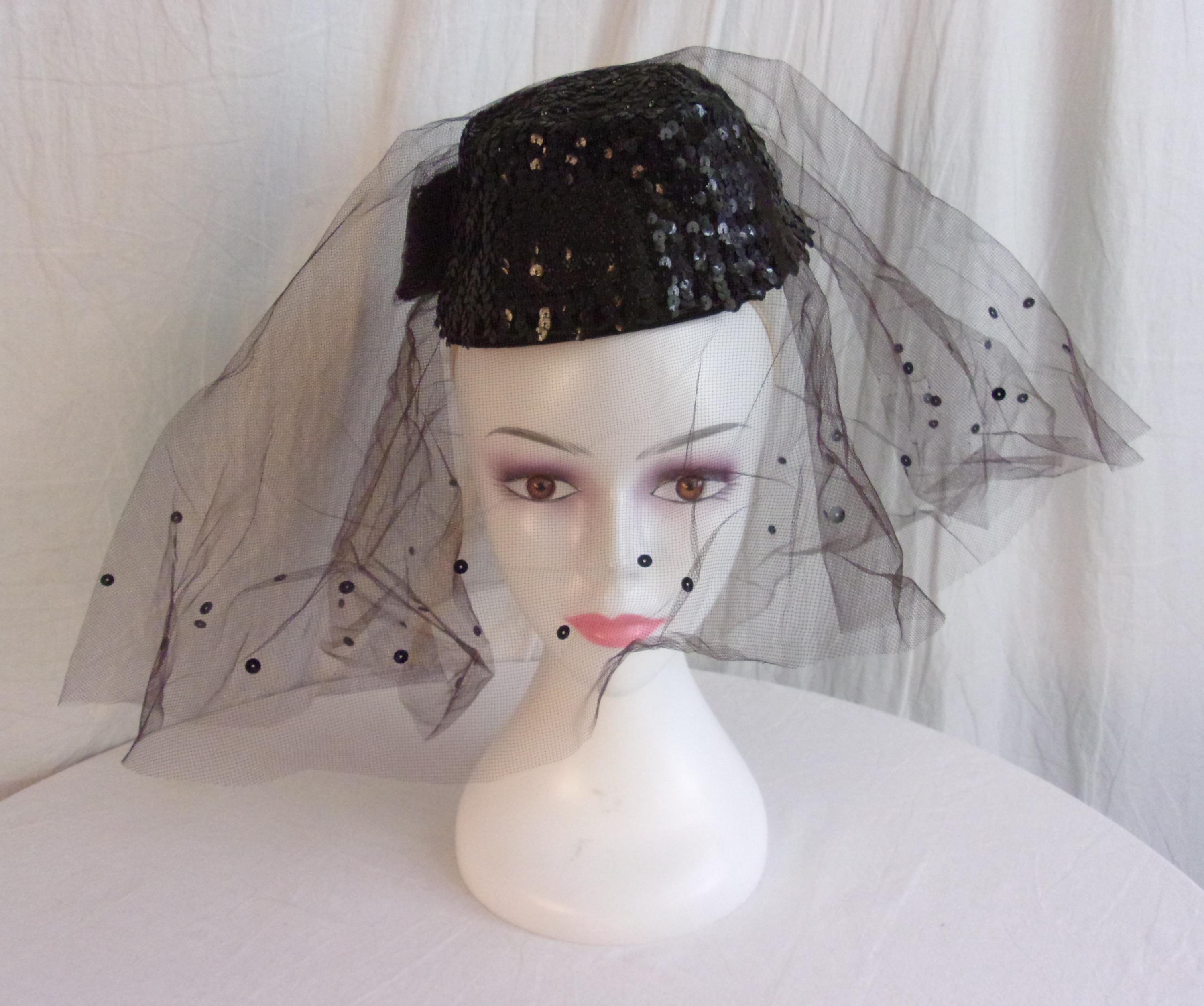Vintage 80s avant-garde fascinator mesh crystal embellishment flower Hat 80s Fascinator - Etsy main image 2