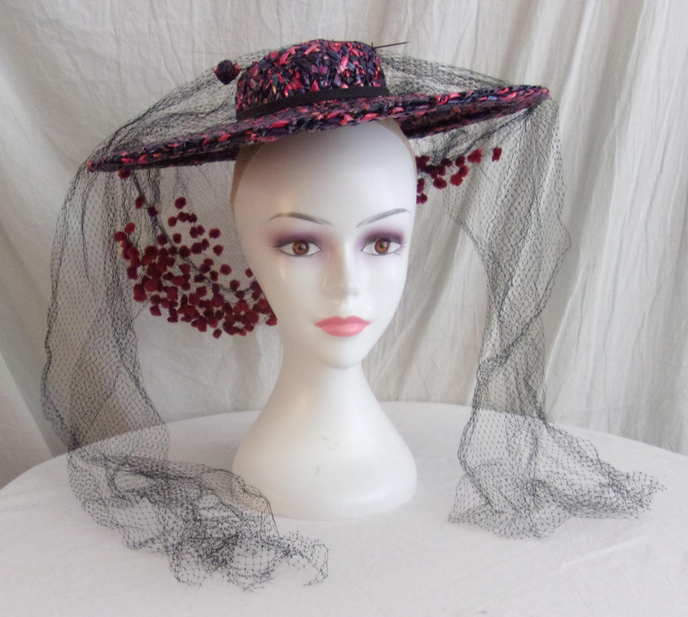 Vintage Dark Brown Felt Cloche Hat Leslie James California Cloche Green Original Vintage Hats for Women for sale | eBay main image 4