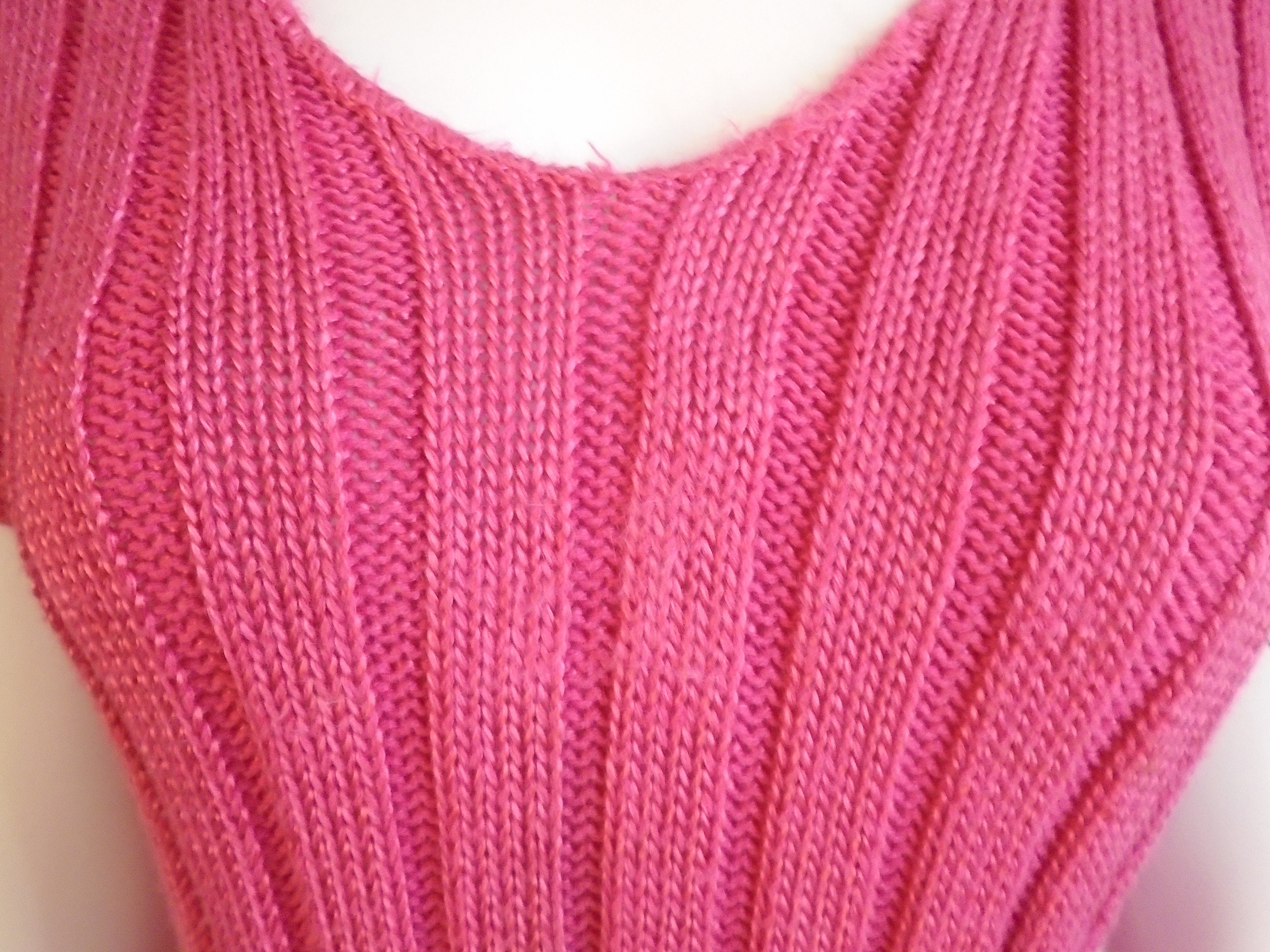 Kleding Dameskleding Sweaters Pullovers Made In The USA Pink Short Sleeve Sweater Vintage 1980’s 