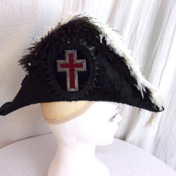 Vintage 1920s Hat Knights of Templar Napoleonic Style Bicorn Hat