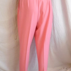 Vintage 1960s Pants Stirrup Pants Cigarette Pants NWT Deadstock Bright Pink image 2