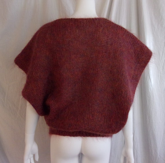 Vintage 1980s Sweater Mohair Blend Oversized Pull… - image 3