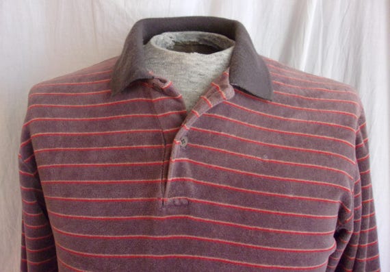 Vintage 1970s Shirt Surfer Jogger Pullover Velour… - image 1