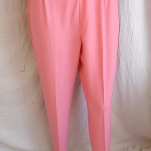 Vintage 1960s Pants Stirrup Pants Cigarette Pants NWT Deadstock Bright Pink image 5