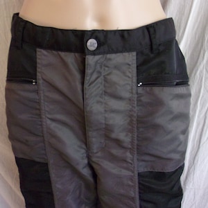 Vintage 1980s Pants Parachute Pants Rare Two-tone Lots of Zippers