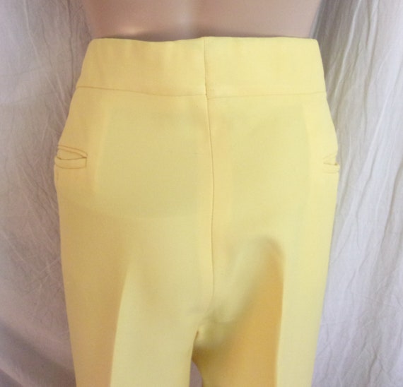 Vintage 1970s Pants Bright Yellow Izod Polyester … - image 4