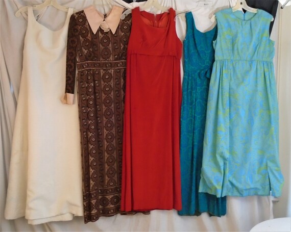 Vintage 1960s Dresses Wholesale Lot Maxi Dresses V