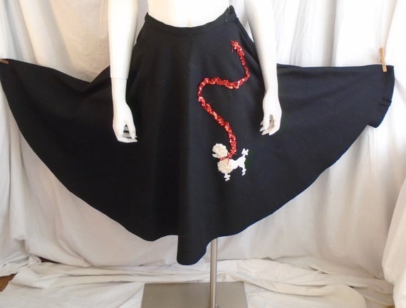 1950s vintage felt circler skirt