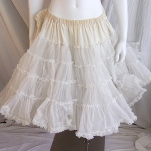 Vintage 1950s Crinoline White Very Full Several Layers Needs Elastic