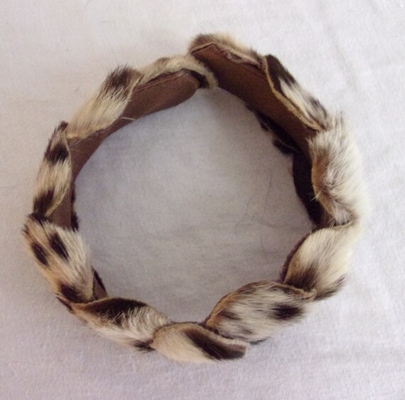 Vintage 1950s Headband Leopard Print Hair Accesso… - image 4