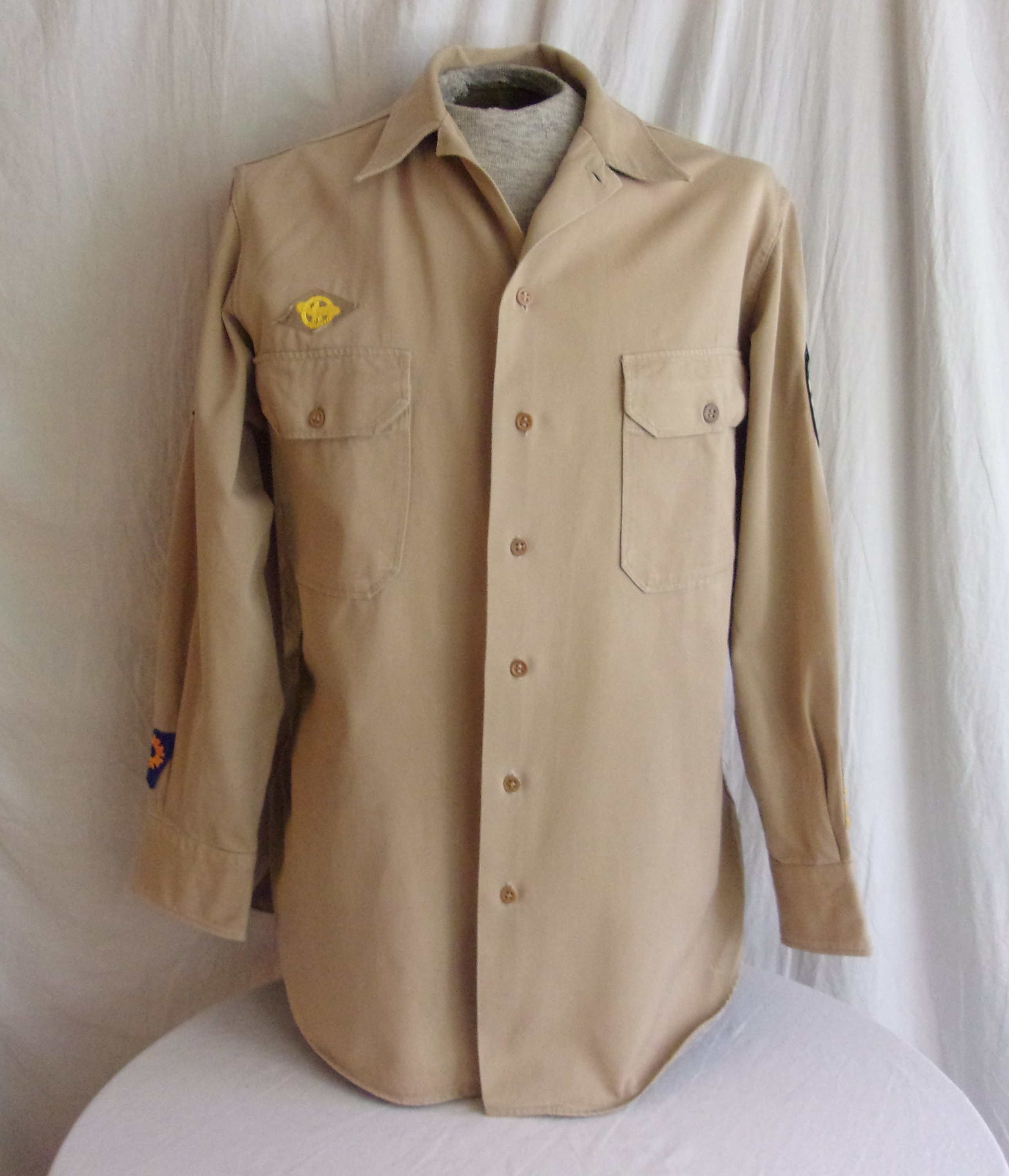 50s Army Khaki Shirt - Etsy