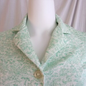 Vintage 1960s Blazer Shrunken Fit Jacket Sailboat Toile Print Small image 3