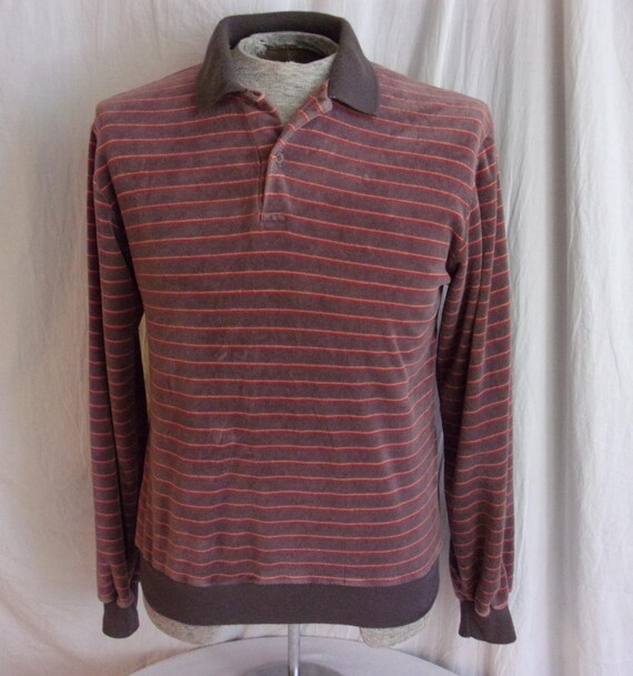 Vintage 1970s Shirt Surfer Jogger Pullover Velour… - image 2