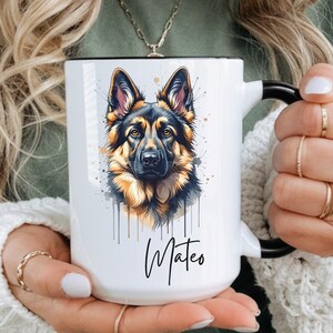 Personalization German Shepherd Mug, Funny German Dog Love, Shepherd Mom Gift, Puppy Mama Mug, Dogs Owner Gifts For Dad, Son