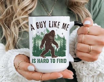 Taza divertida de Pie Grande, "Un tipo como yo es difícil de encontrar", regalo de Sasquatch para papá y esposo, taza de café retro de Pie Grande, regalo para el Día del Padre