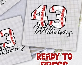 Custom Baseball Dtf, Baseball Dtf Transfer, Personalized Baseball Number Dtf, Baseball Gift, Baseball Fan Dtf, Sports Mom Dtf