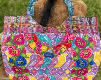 Bolso de mano/bolso de hombro/bolso de playa/bolso de mercado con parches bordados de Bella Bolsas