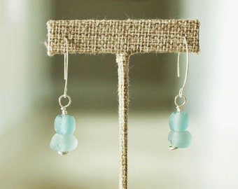 Pendientes de cristal de playa