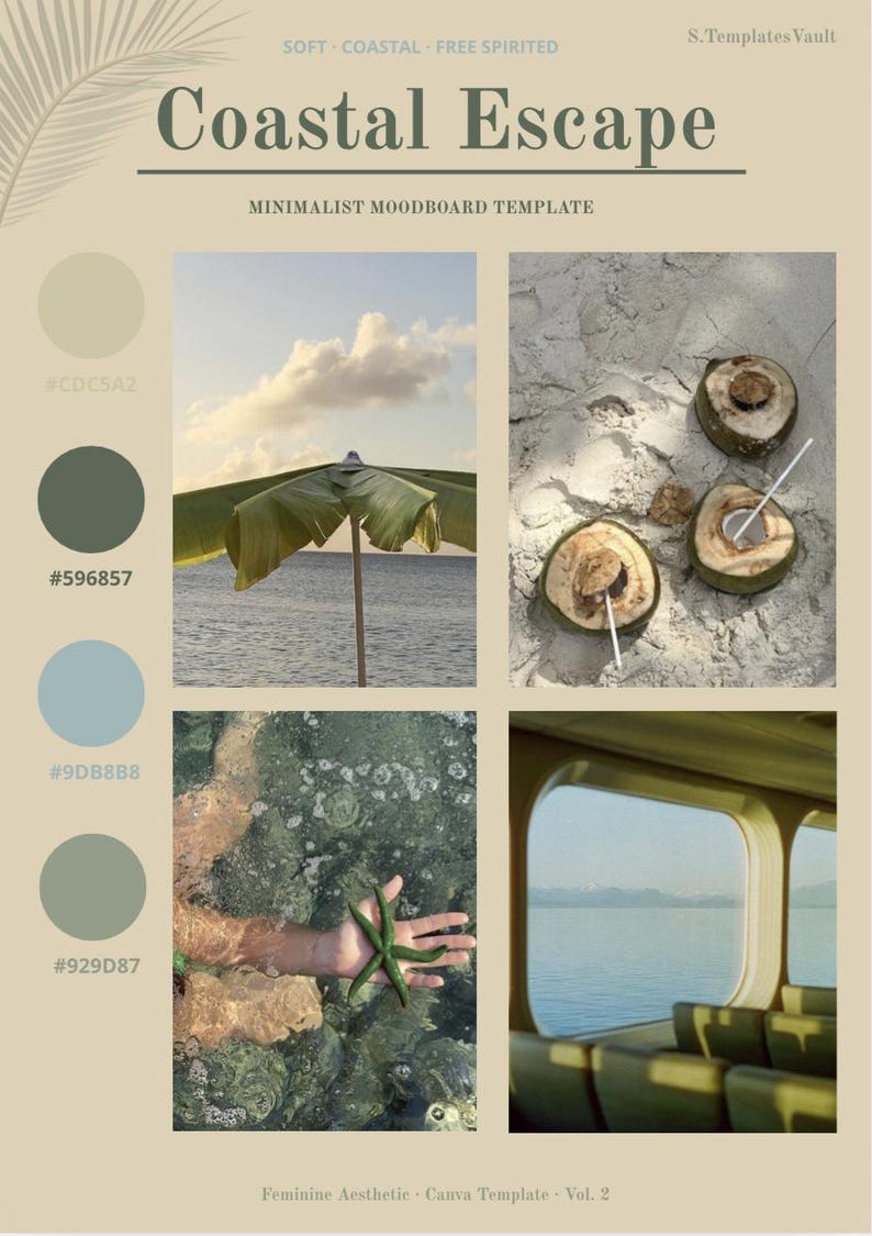 Minimalist Canva Moodboard Templates Vol. 2 Etsy