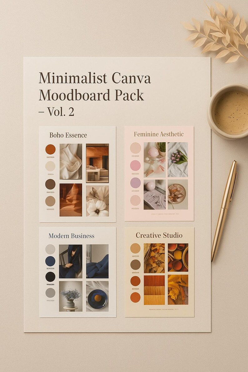 Minimalist Canva Moodboard Templates Vol. 2 Etsy