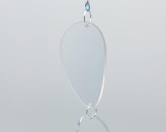 Dzwonek wietrzny z akrylu o wyglądzie holograficznym, nowoczesna dekoracja okienna, wisząca dekoracja i dekoracja świetlna do domu i ogrodu