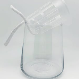 Glas Propagation Vase Selbstbewässerung mit Acryl Innenkörbchen & Docht Urban Jungle Pflanzgefäß