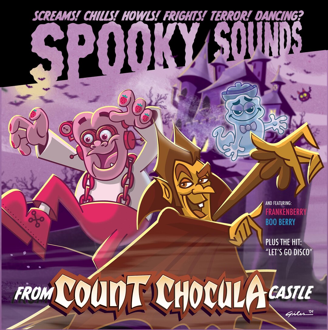 Count Chocula Spooky Sounds - Signed Canvas Giclee Print - Etsy