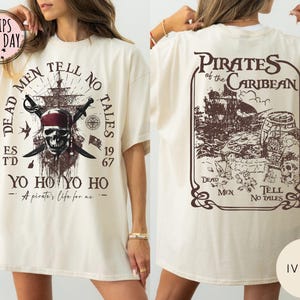 Comfort Colors® Pirates Of The Caribbean Tee - Dead Men Tell No Tales Shirt -Vintage Pirates Tshirt - Retro 90s Pirates Gift