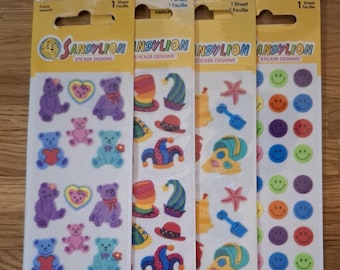 Vintage original Sandylion stickers fuzzy