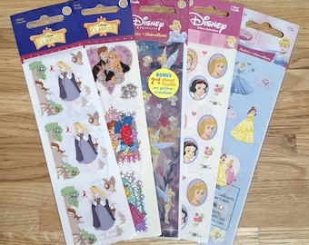 Vintage original Sandylion stickers Disney Princess mixed