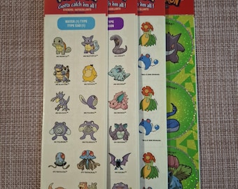 Vintage original Sandylion stickers, Pokémon