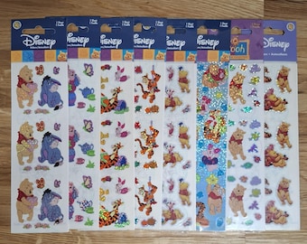 Vintage original Sandylion stickers Winnie the Pooh Holografic