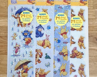 Vintage original Sandylion stickers Winnie the Pooh Holografic Bonus Sheet