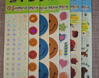 Vintage original Sandylion stickers mixed prismatic and mylar