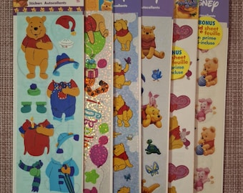 Vintage original Sandylion stickers mixed Classic Winnie the Pooh with friends